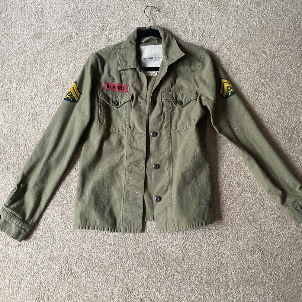 Ralph Lauren Denim military style button down